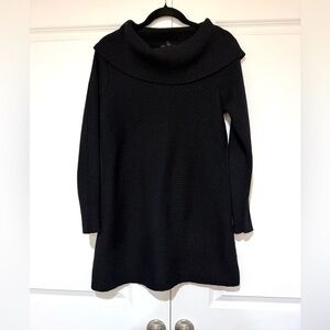 Alfani cowl neck Black & metallic Sweater/ tunic/dress like new sz M